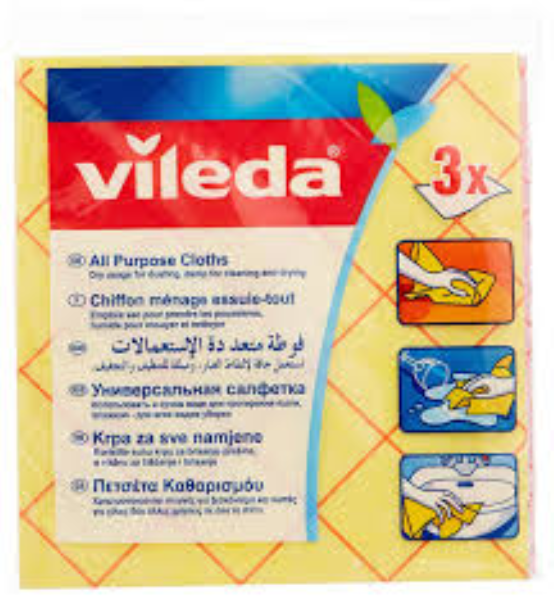 VILEDA ALLPURPOSE CLOTH 3PCS